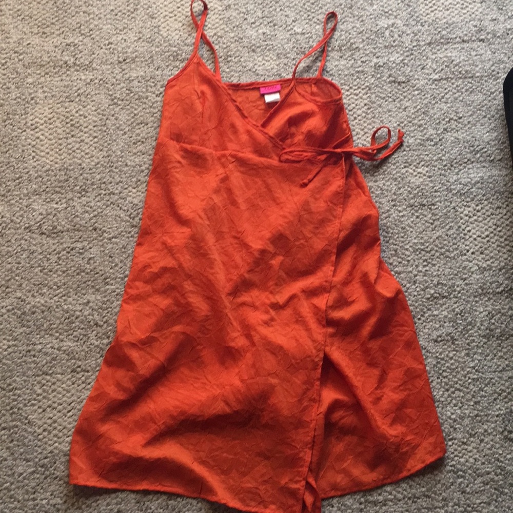 Orange Wrap Dress